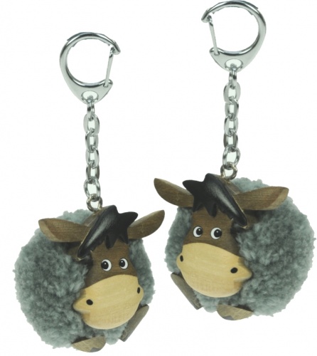 5001P- DKY :Donkey Pom Keyrings (Pack Size 36) -TEMP OUT OF STOCK